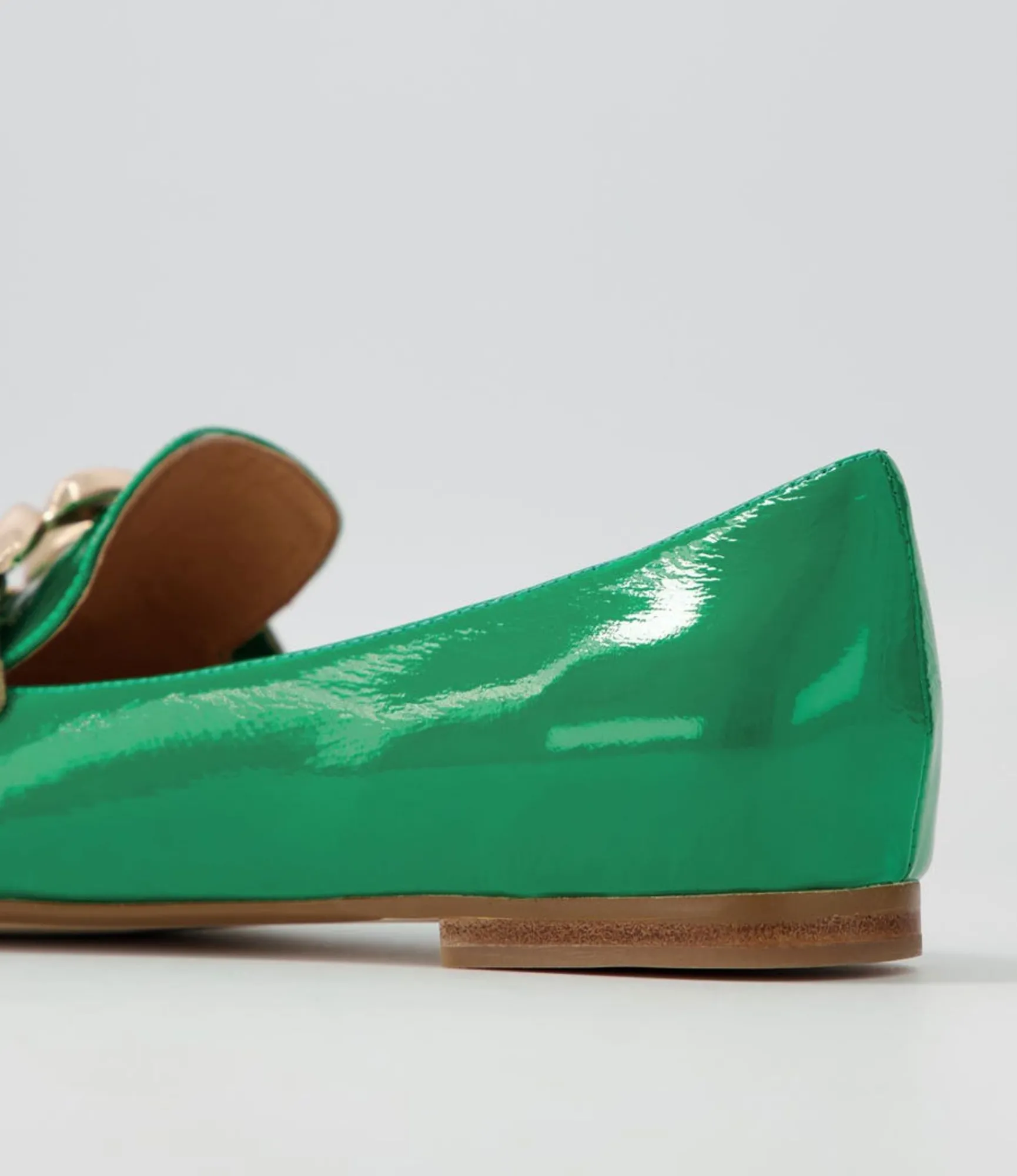 Fashion Midas Shoes Symona Emerald Patent Leather Loafers
