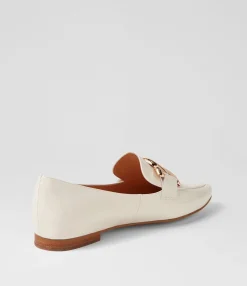 Discount Midas Shoes Symona Ivory Patent Leather Loafers