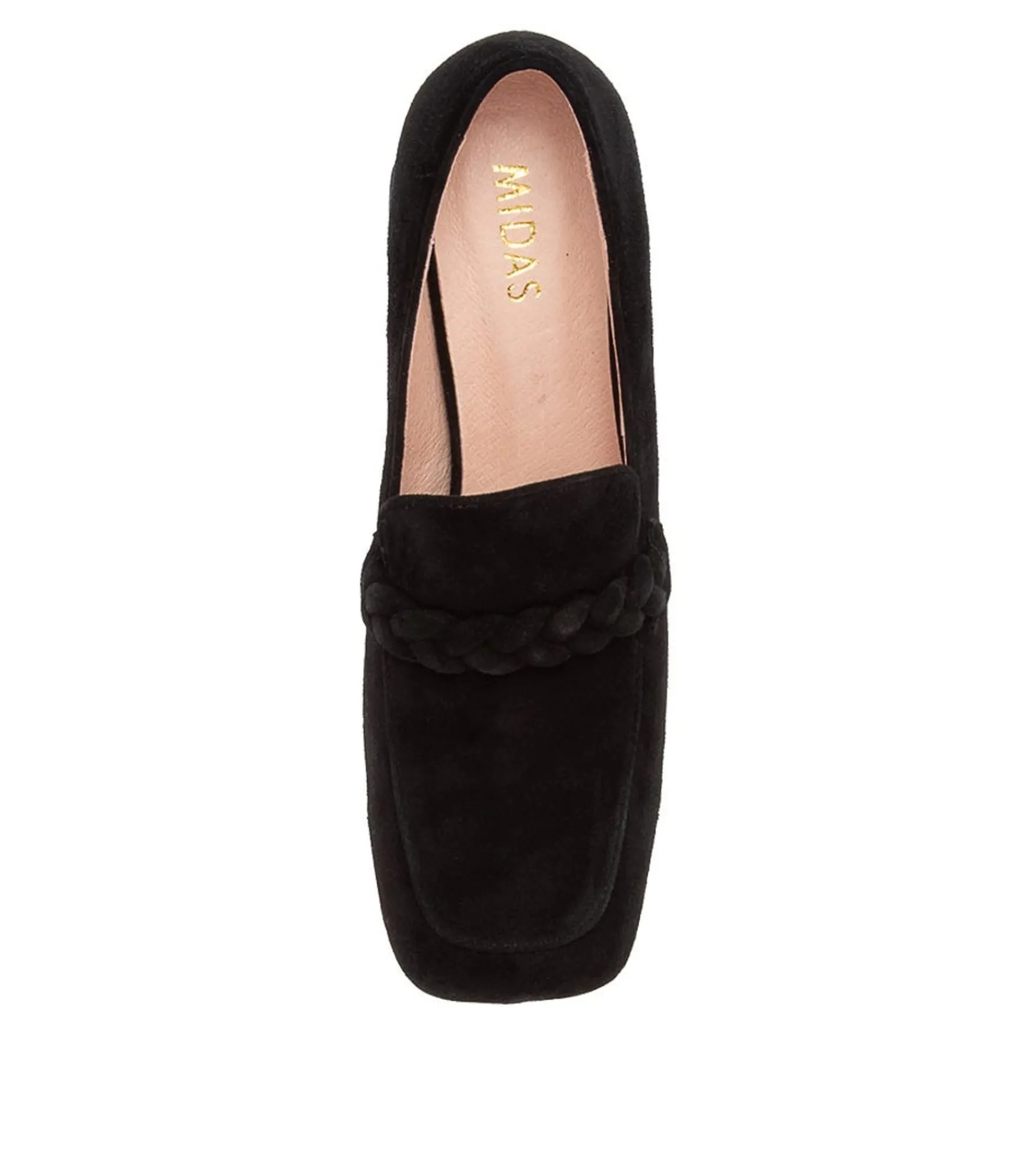 Fashion Midas Shoes Tarni Black Suede Heels