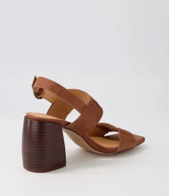 Fashion Midas Shoes Tayde Chestnut Choc Leather Sandals