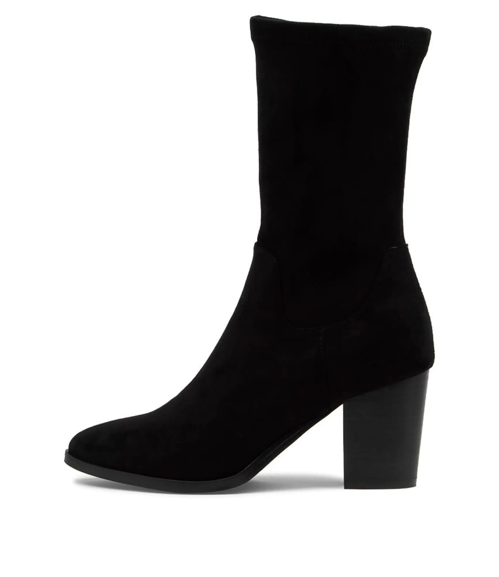 Cheap Midas Shoes Tayden Black Microsuede Calf Boots