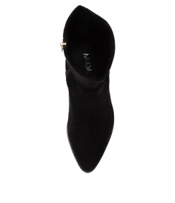 Cheap Midas Shoes Tayden Black Microsuede Calf Boots