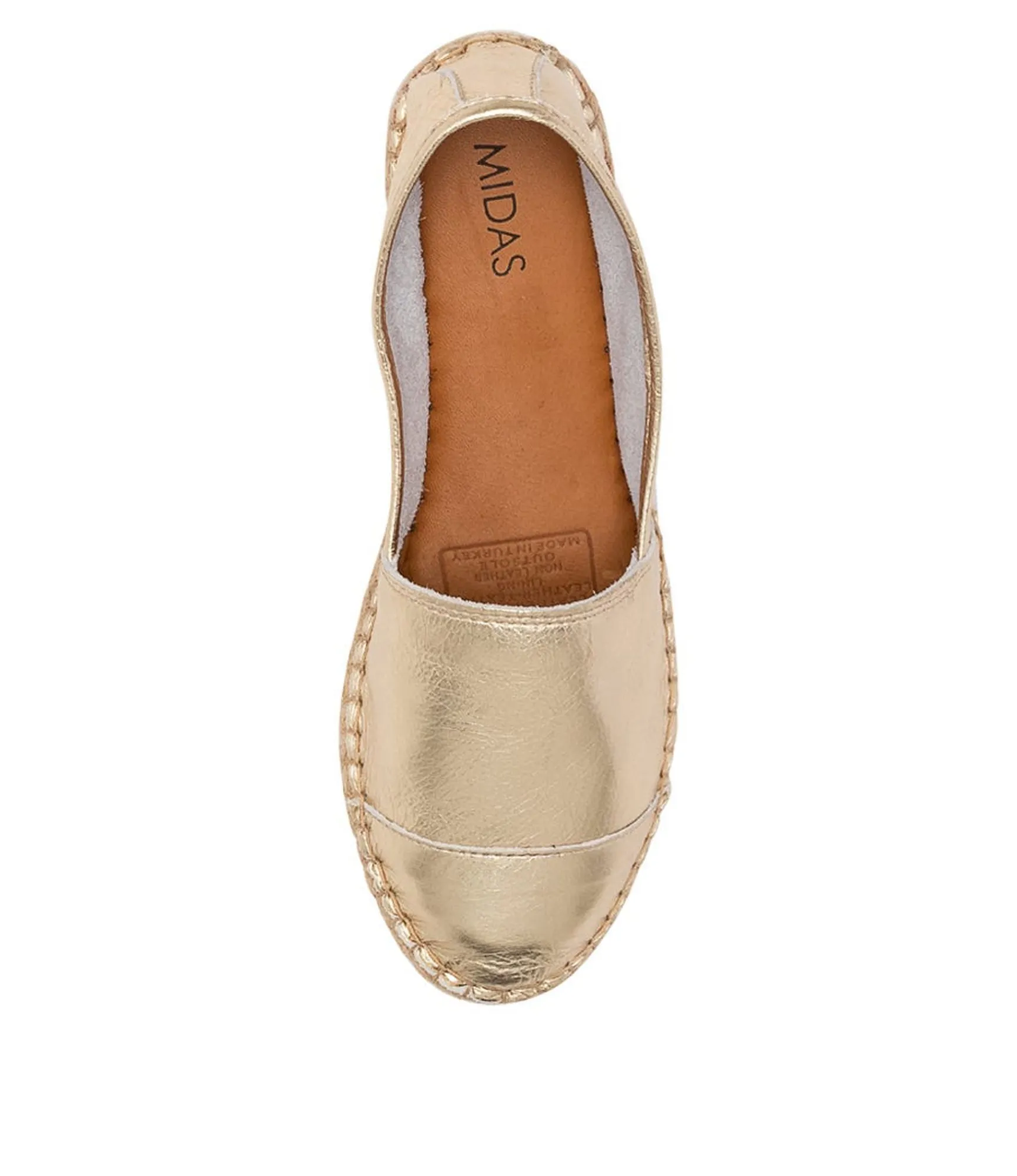 Discount Midas Shoes Tellar Pale Gold Leather