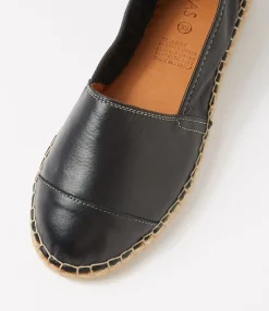 Cheap Midas Shoes Tellars Black Leather Flat Shoes