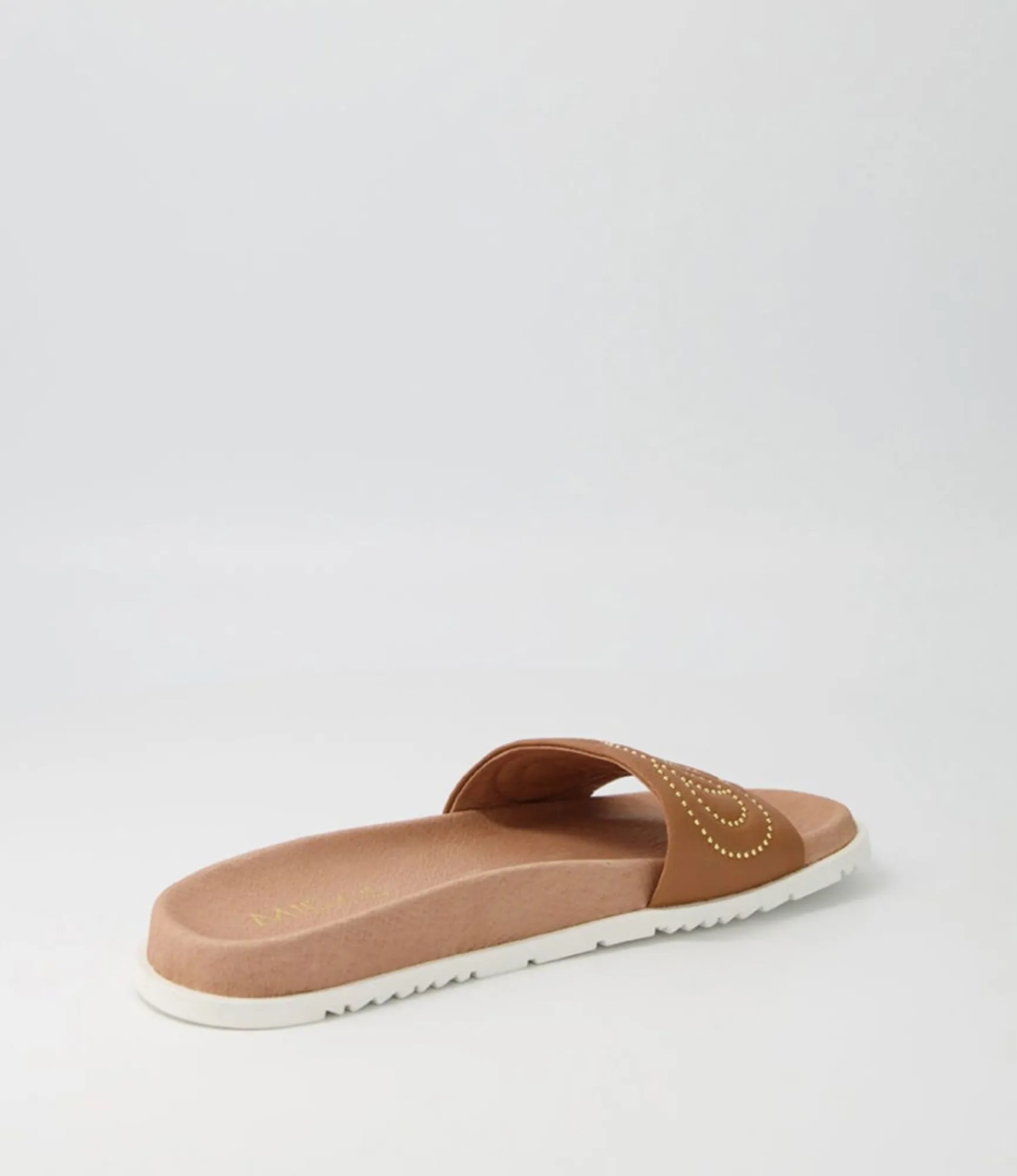 Discount Midas Shoes Tellme Dark Tan Leather Slides