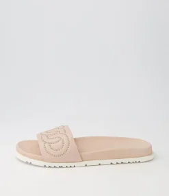 Outlet Midas Shoes Tellme Nude Leather Slides