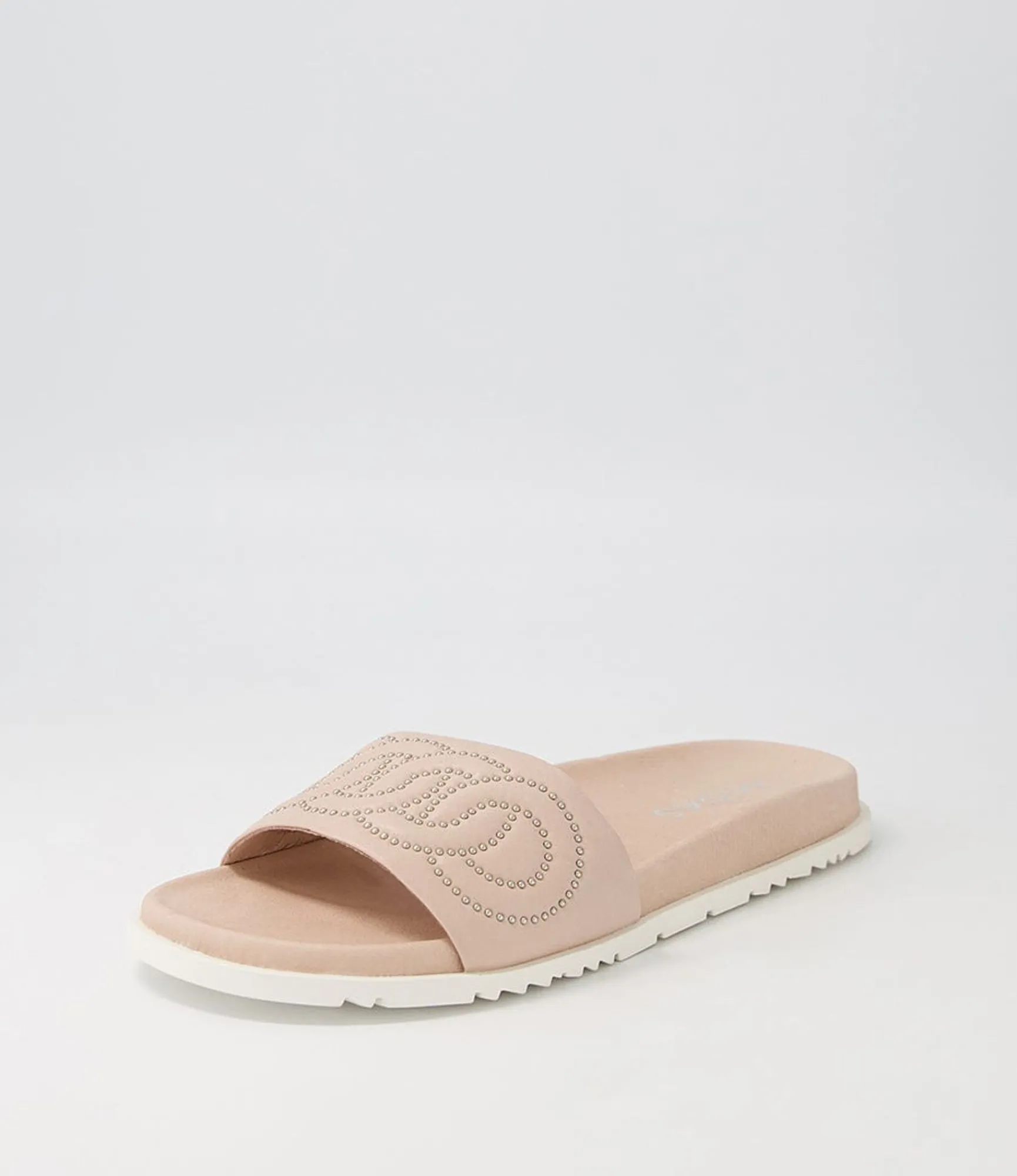 Outlet Midas Shoes Tellme Nude Leather Slides