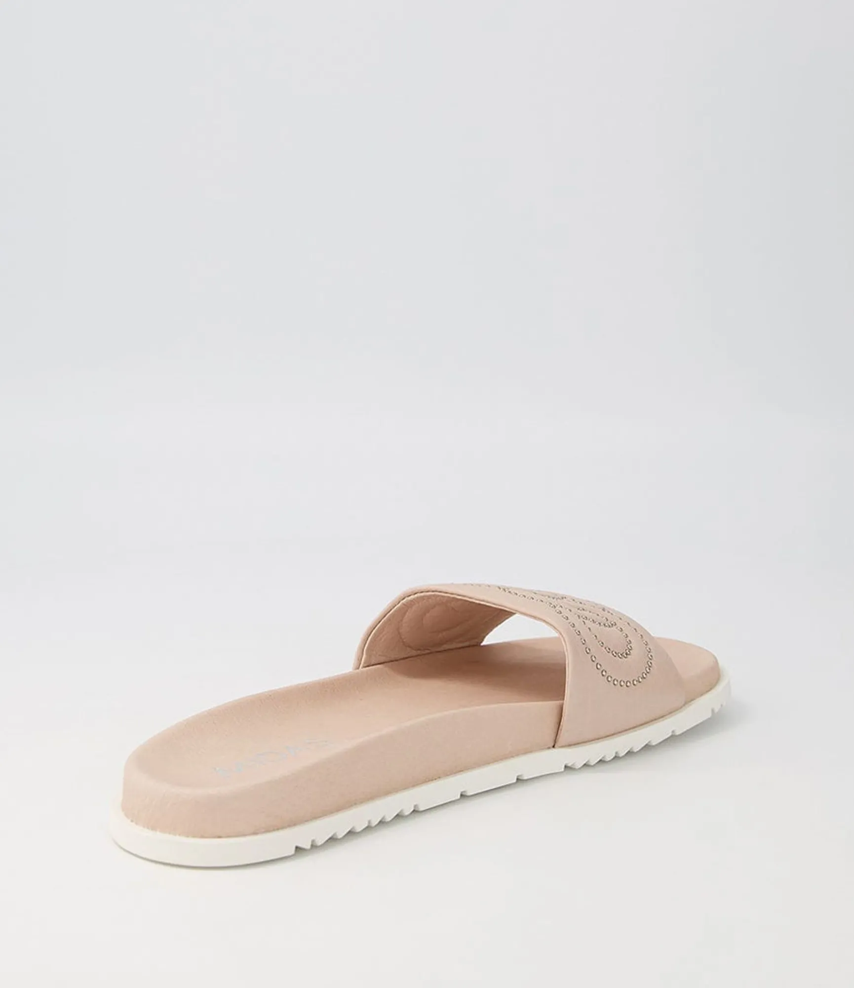 Outlet Midas Shoes Tellme Nude Leather Slides