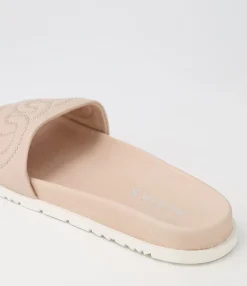 Outlet Midas Shoes Tellme Nude Leather Slides