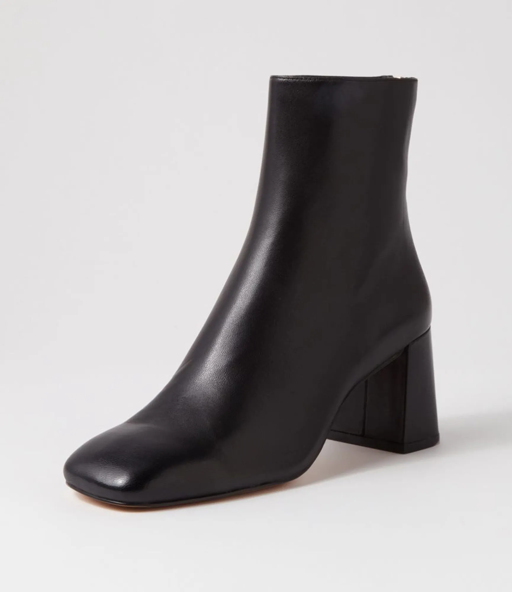 New Midas Shoes Telms Black Leather Ankle Boots