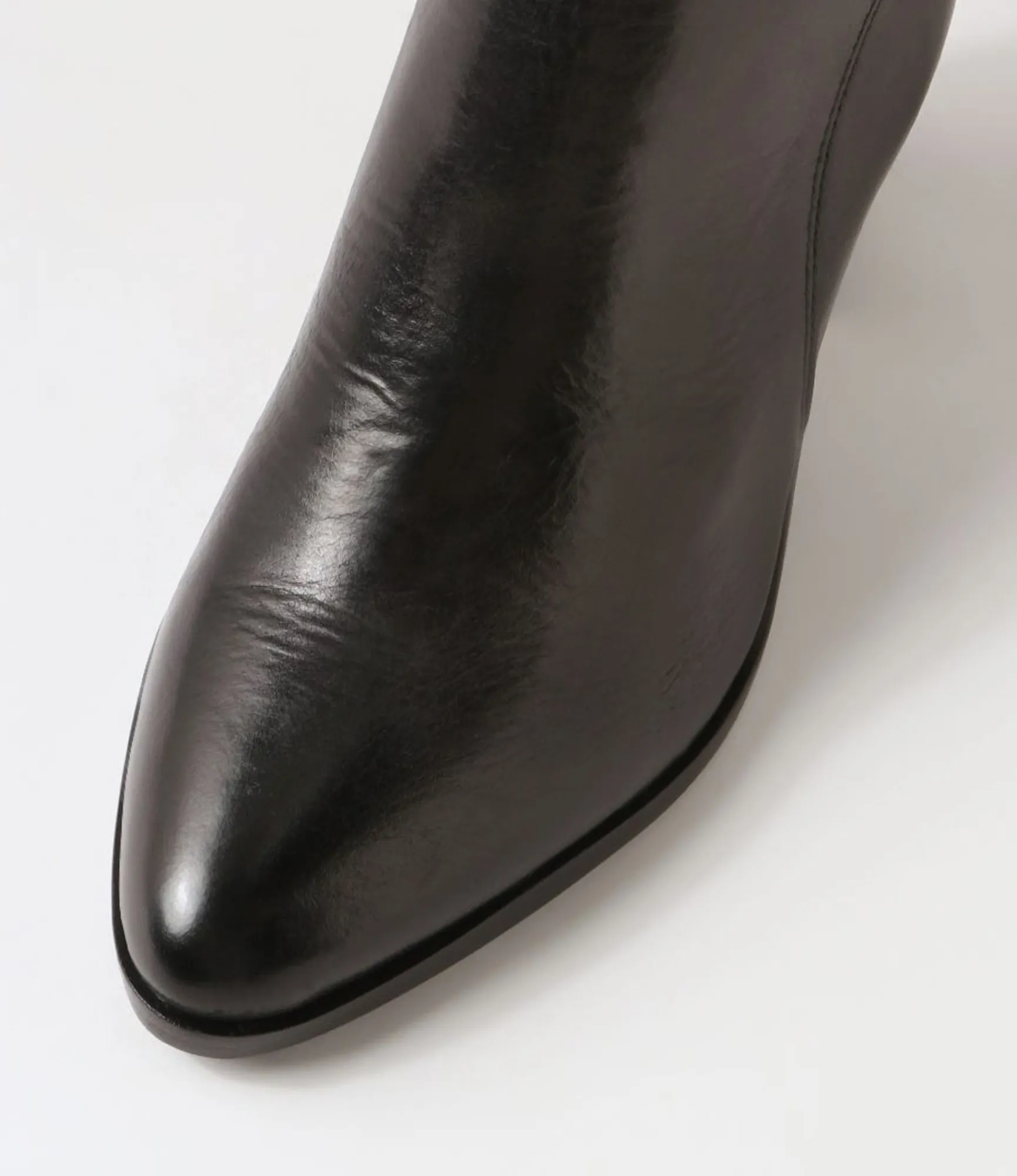 Fashion Midas Shoes Tenae Black Leather Ankle Boots