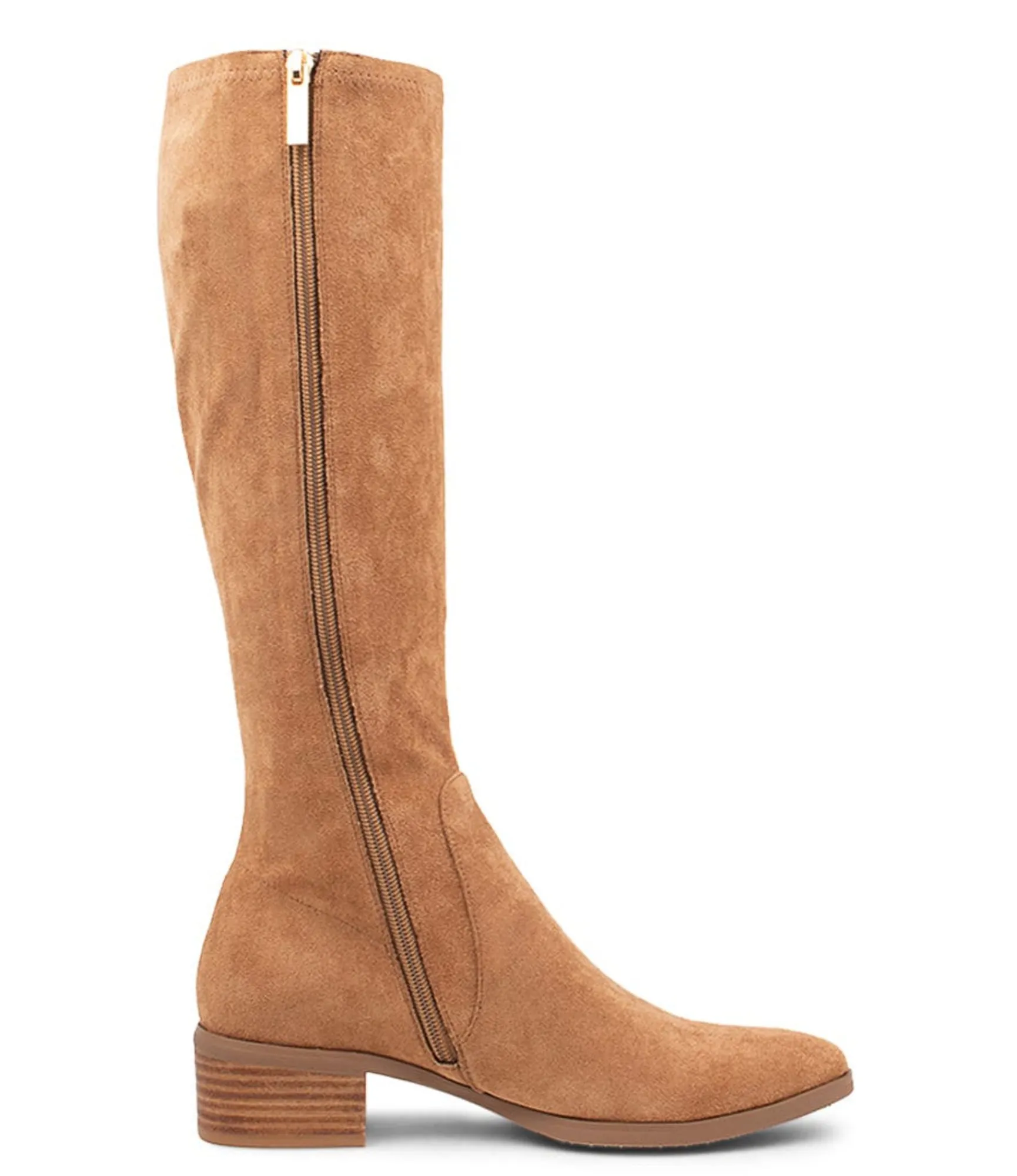 Best Sale Midas Shoes Tenley Camel Stretch Microsuede Knee High Boots
