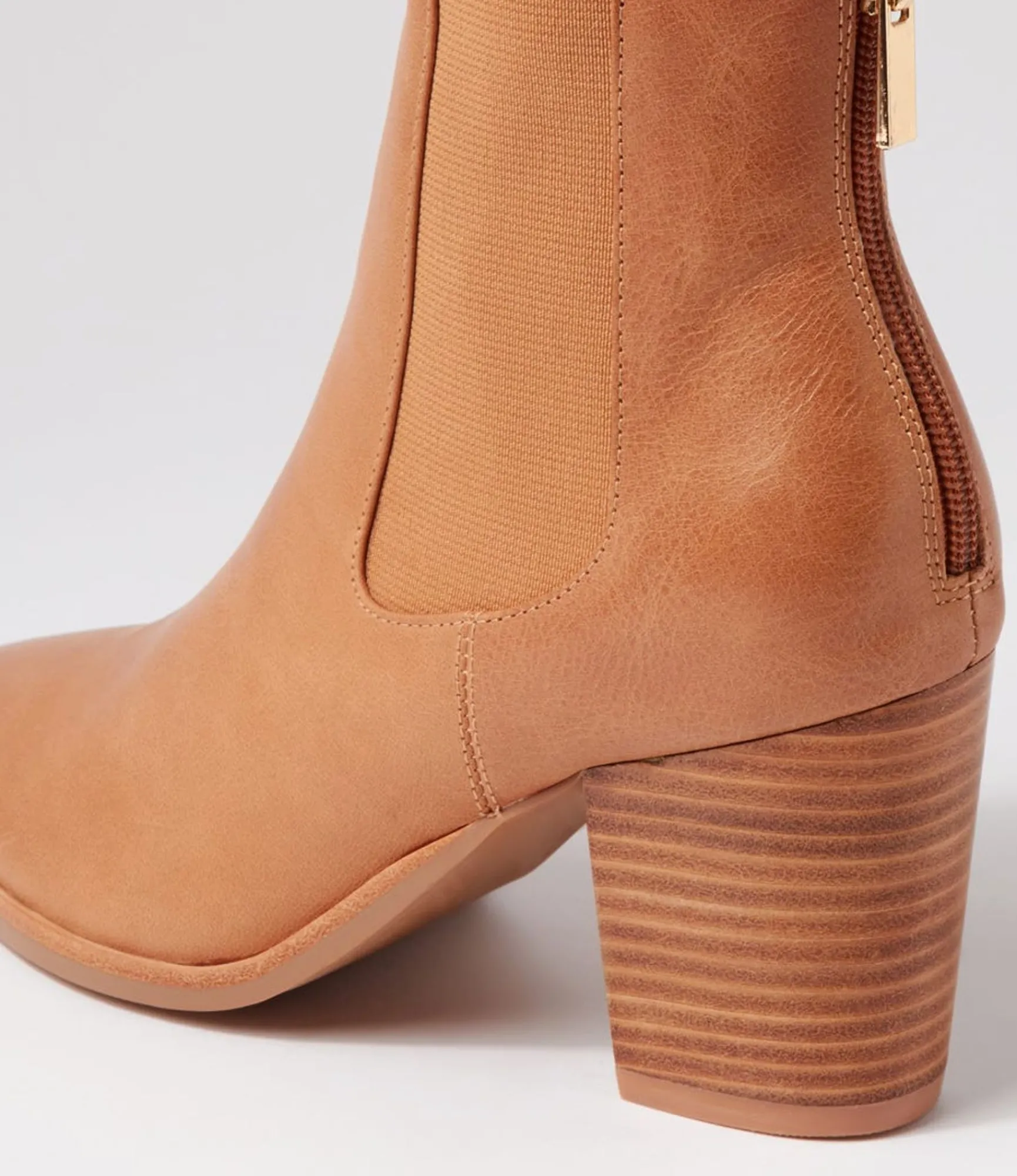 New Midas Shoes Terto Tan Leather Chelsea Boots