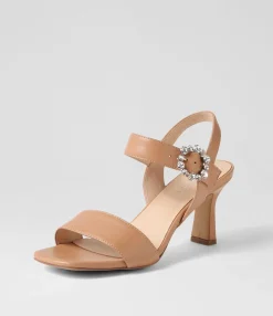 Outlet Midas Shoes Thelmay Nude Leather Sandals