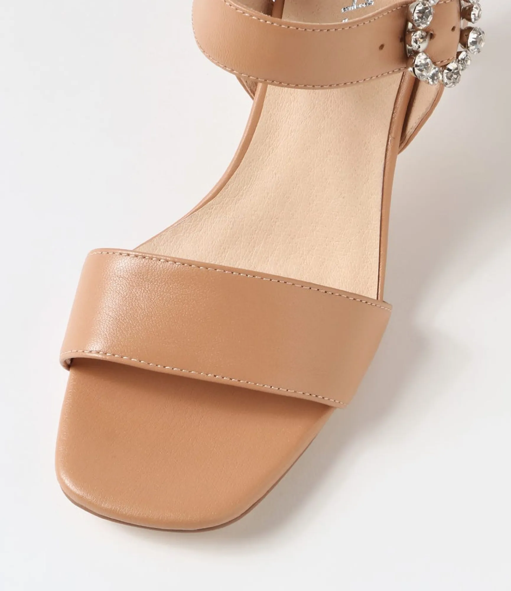 Outlet Midas Shoes Thelmay Nude Leather Sandals