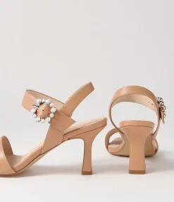 Outlet Midas Shoes Thelmay Nude Leather Sandals