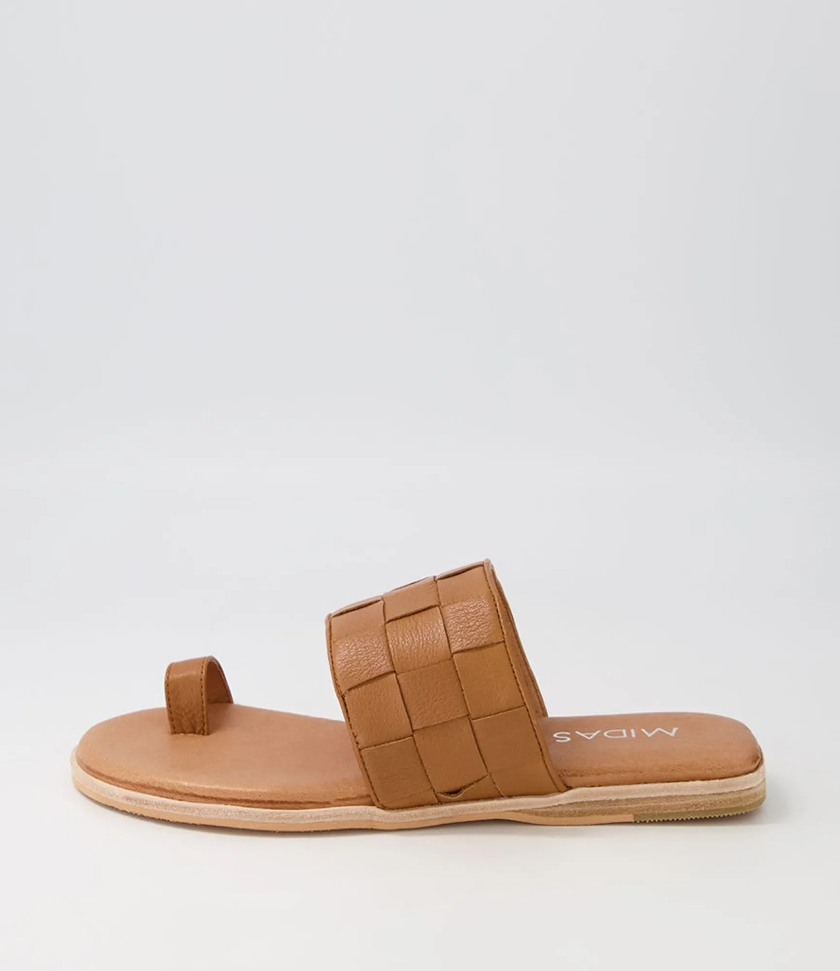 Sale Midas Shoes Tianna Tan Leather Slides