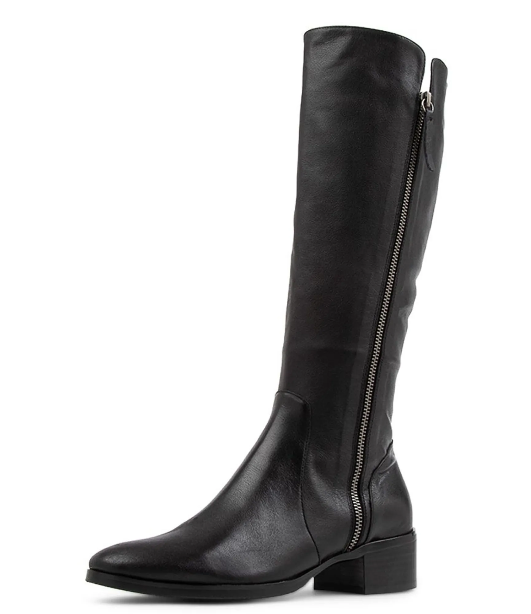 Best Midas Shoes Tieny Black Leather Knee High Boots