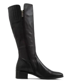 Best Midas Shoes Tieny Black Leather Knee High Boots