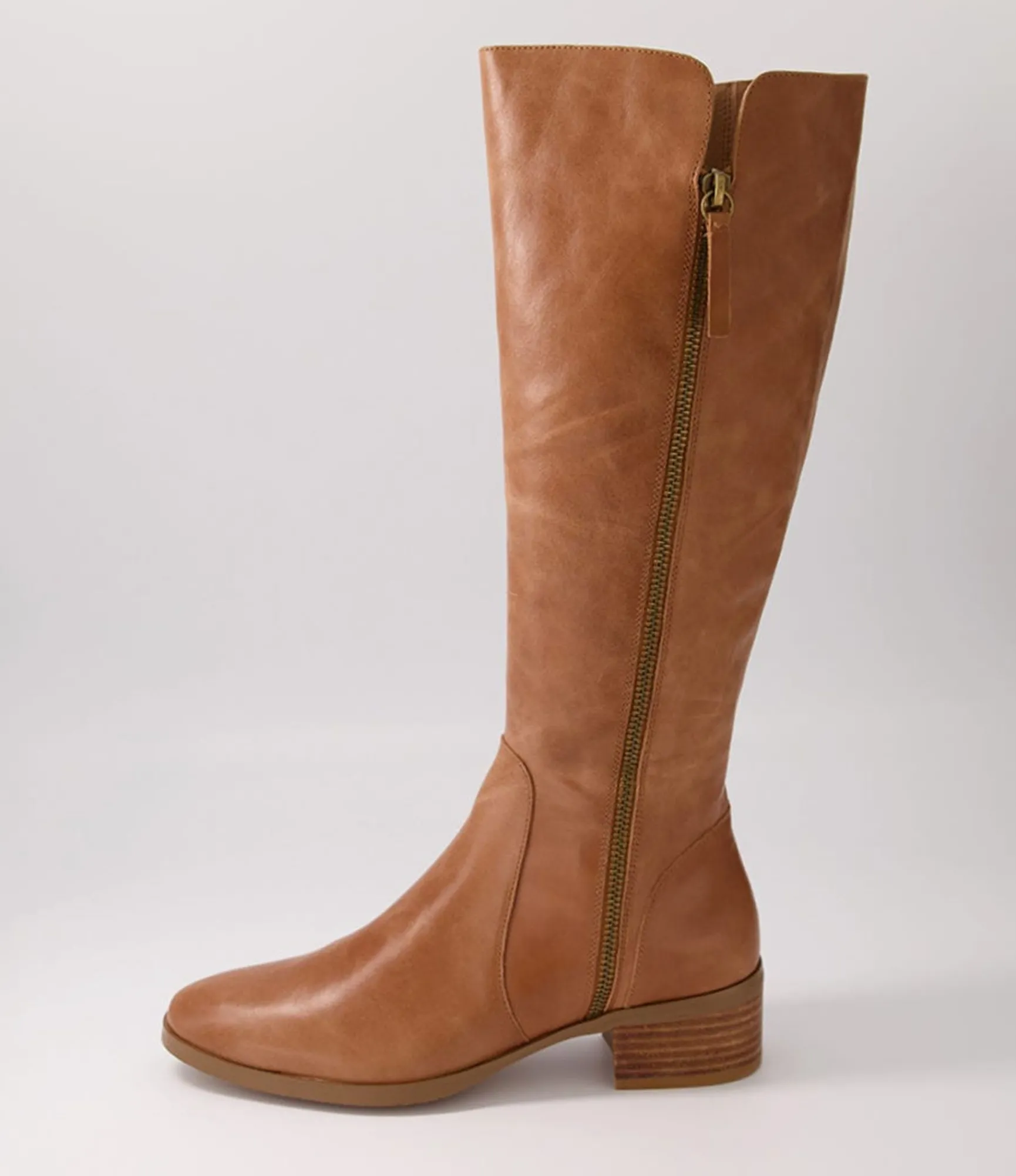 Best Sale Midas Shoes Tieny Dark Tan Leather Knee High Boots