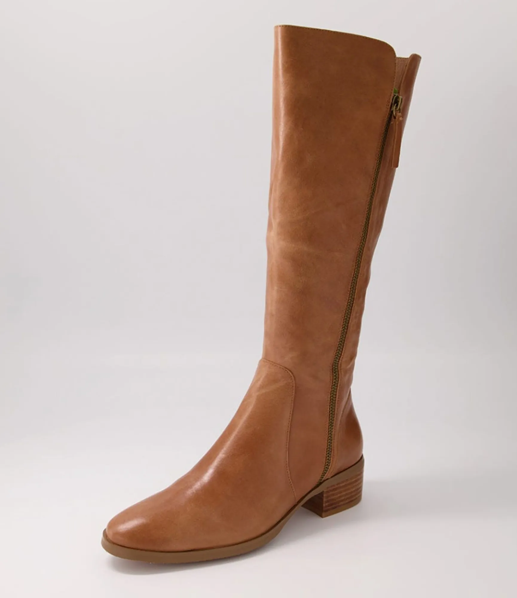 Best Sale Midas Shoes Tieny Dark Tan Leather Knee High Boots