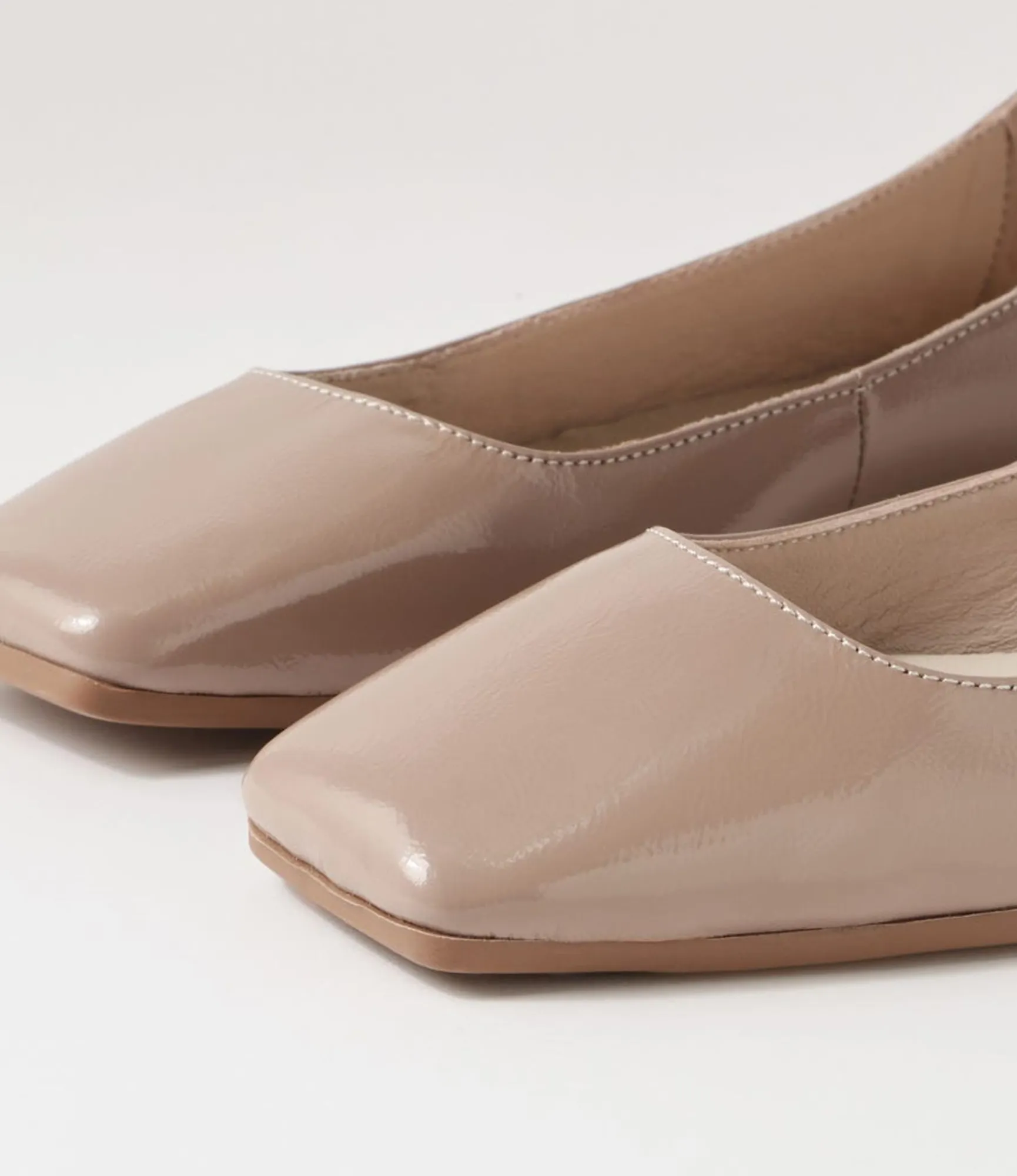 Best Midas Shoes Tinker Dark Nude Patent Leather Ballet Flats
