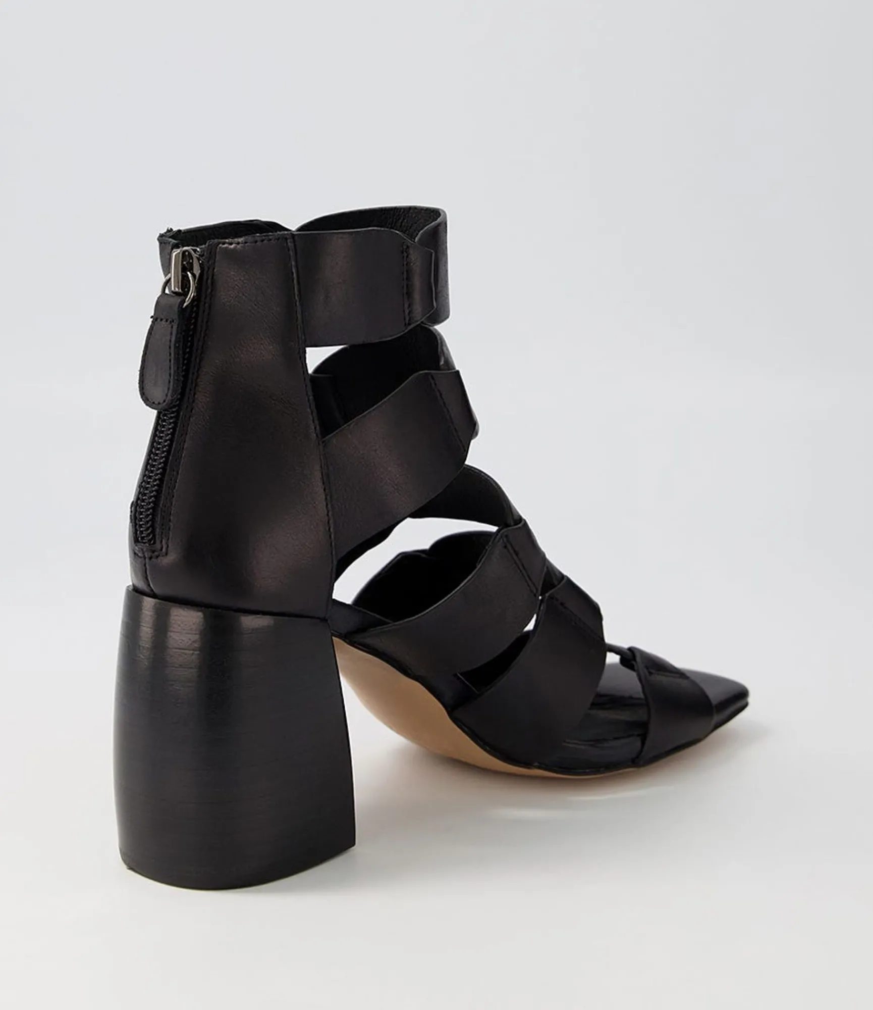 Cheap Midas Shoes Tobie Black Leather Sandals