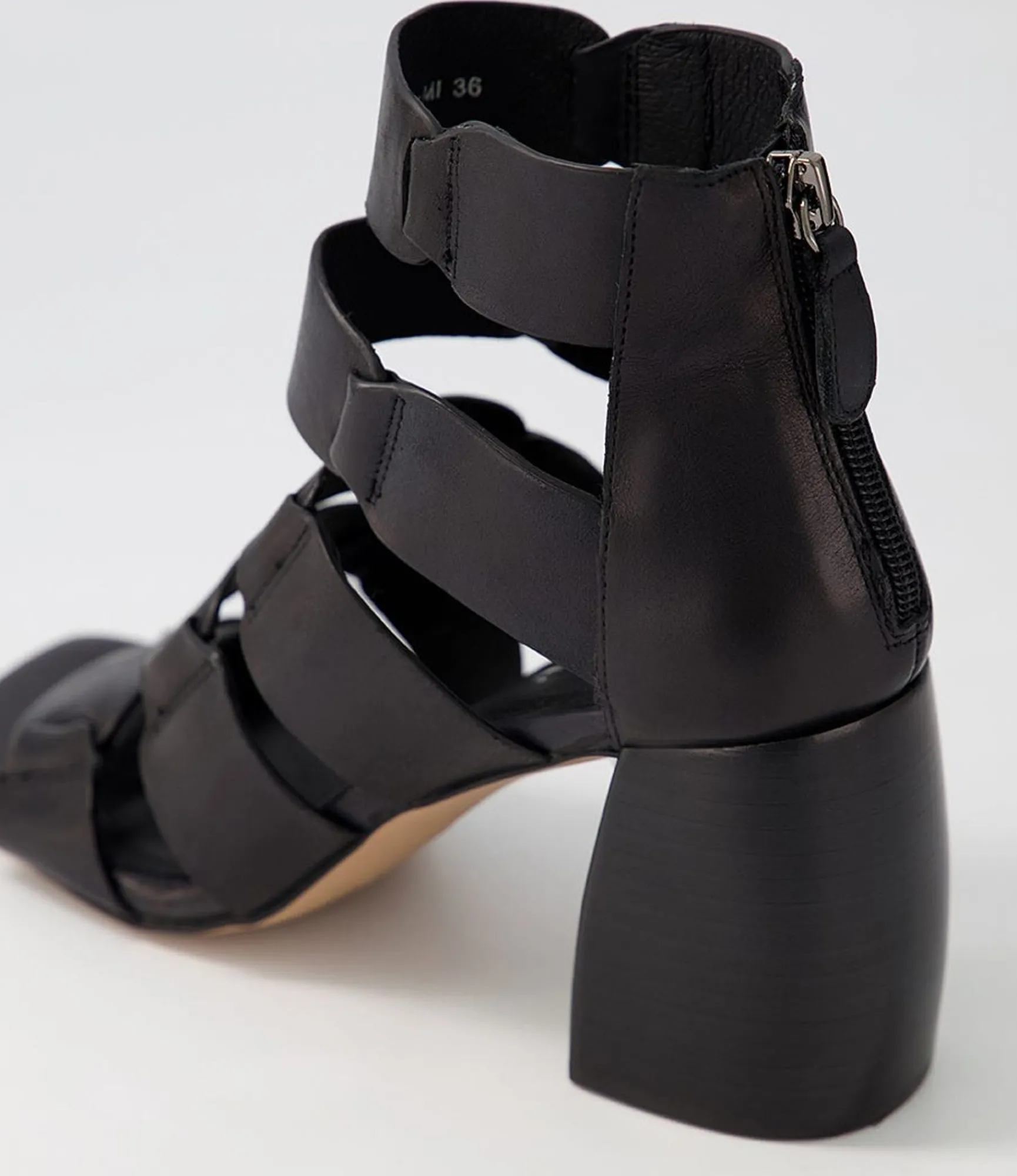 Cheap Midas Shoes Tobie Black Leather Sandals