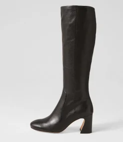 Best Sale Midas Shoes Tolene Black Leather Knee High Boots