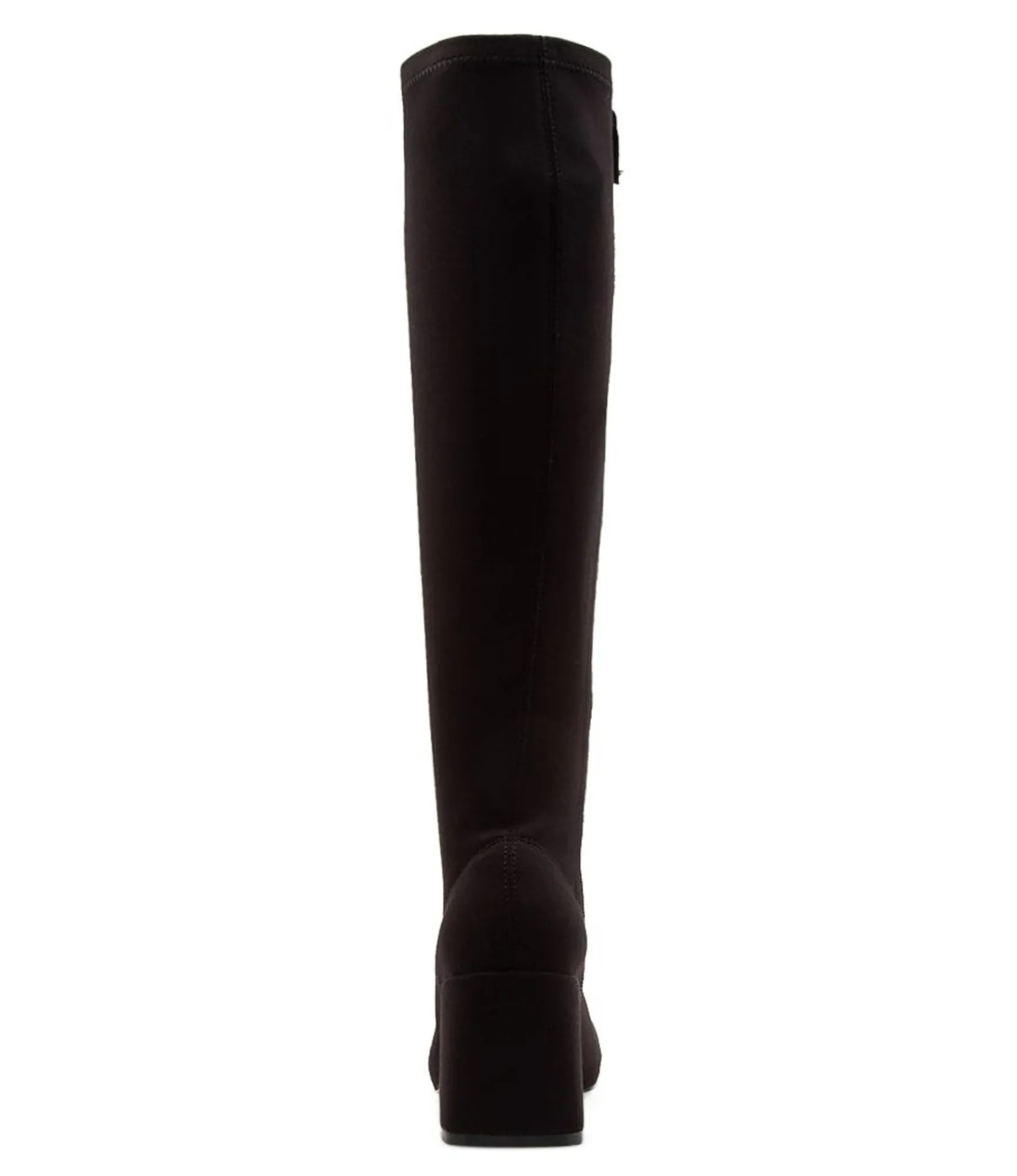 Cheap Midas Shoes Tripped Black Stretch Fabric Knee High Boots