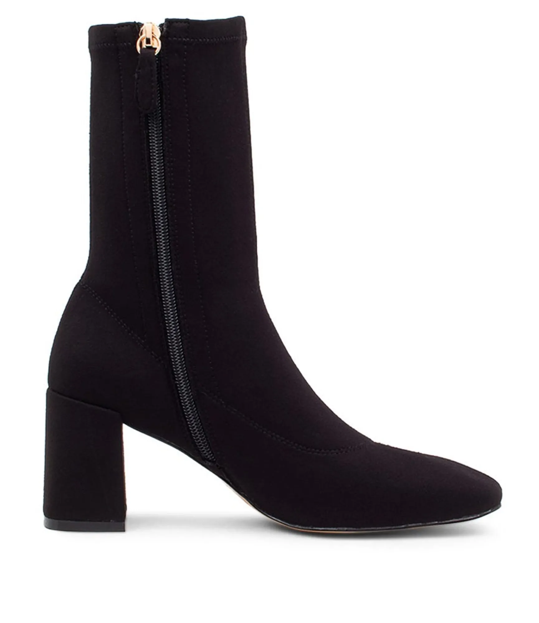 Best Midas Shoes Trusted Black Stretch Fabric Ankle Boots