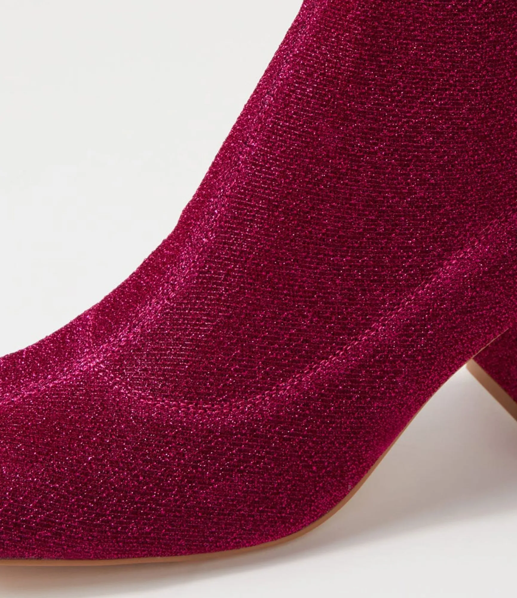 Clearance Midas Shoes Trusted Fuchsia Glitter Stretch Fabric Ankle Boots
