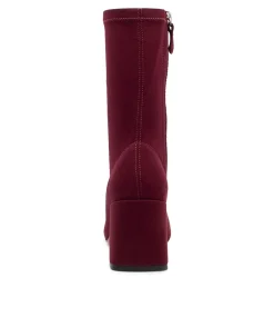 Clearance Midas Shoes Trusted Mulberry Stretch Fabric Ankle Boots