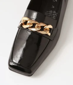 Cheap Midas Shoes Tuscon Black Patent Leather Loafers