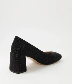 Hot Midas Shoes Twinkles Black Jewels Heels