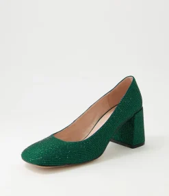 Outlet Midas Shoes Twinkles Emerald Jewels Heels