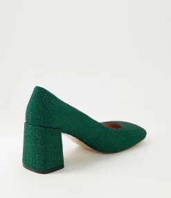 Outlet Midas Shoes Twinkles Emerald Jewels Heels