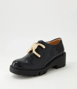 New Midas Shoes Ubert Black Patent Leather Heels