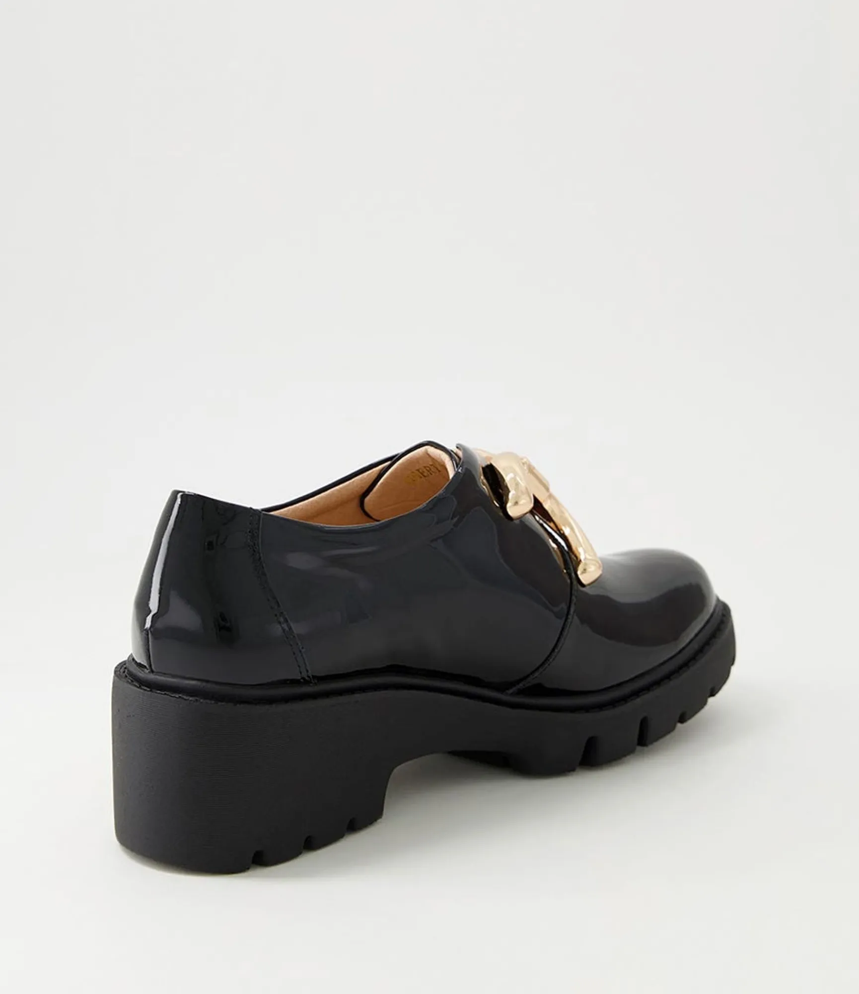 New Midas Shoes Ubert Black Patent Leather Heels