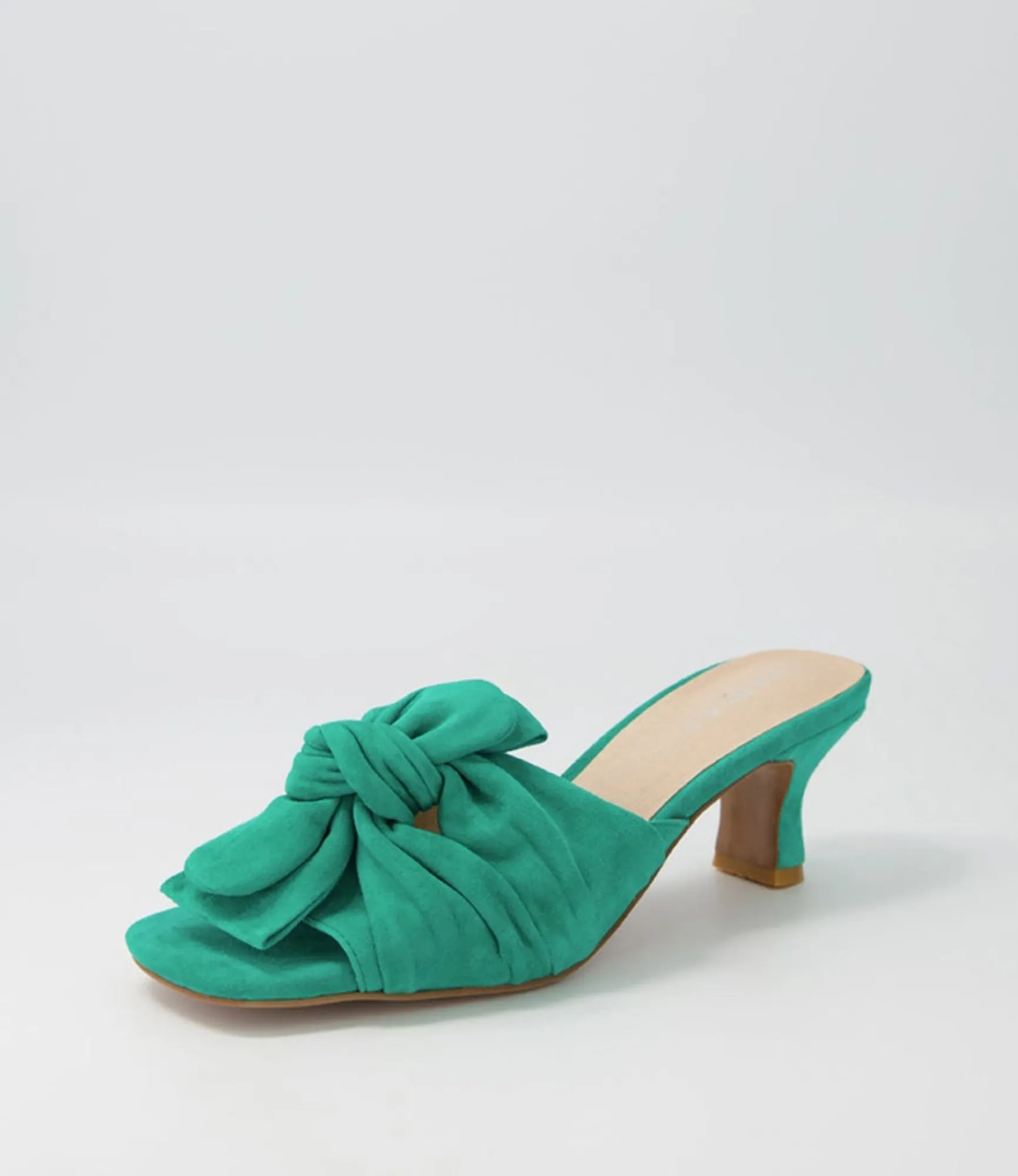 Best Sale Midas Shoes Umay Emerald Suede Slides