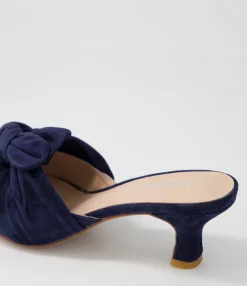 Cheap Midas Shoes Umay Navy Suede Slides