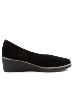 Store Midas Shoes Umer Black Suede Wedges