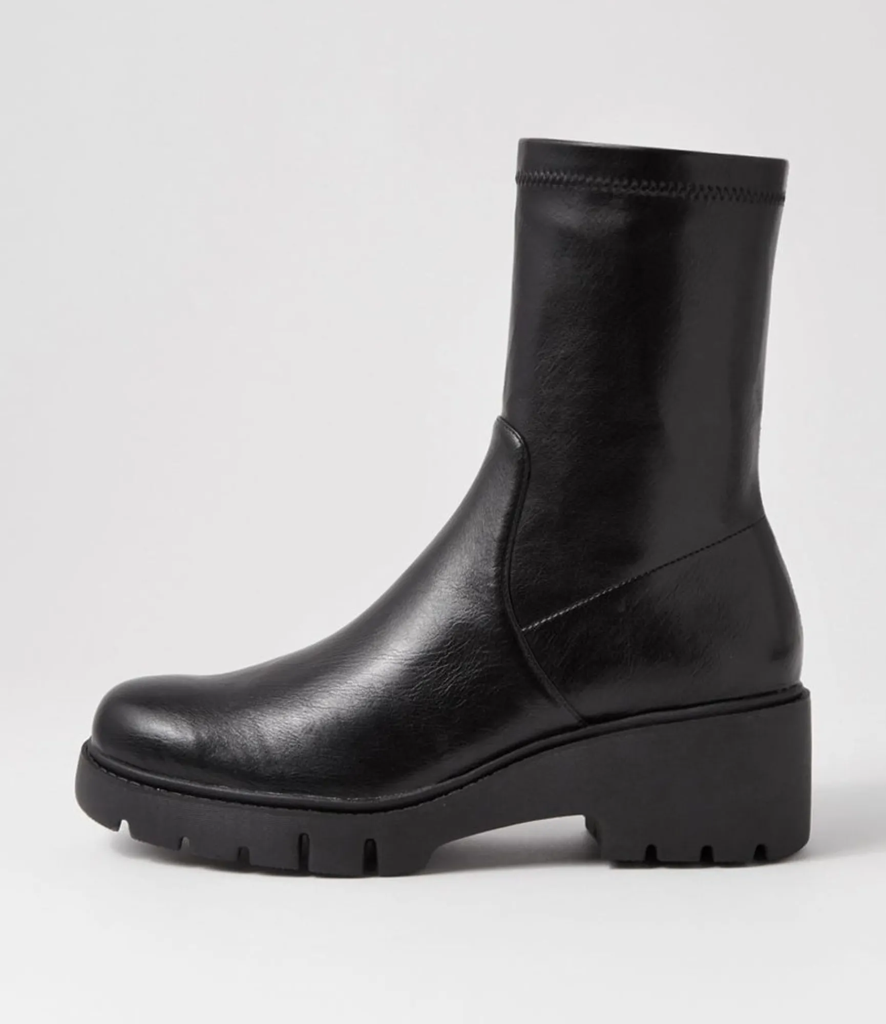 Best Midas Shoes Uner Black Stretch Ankle Boots