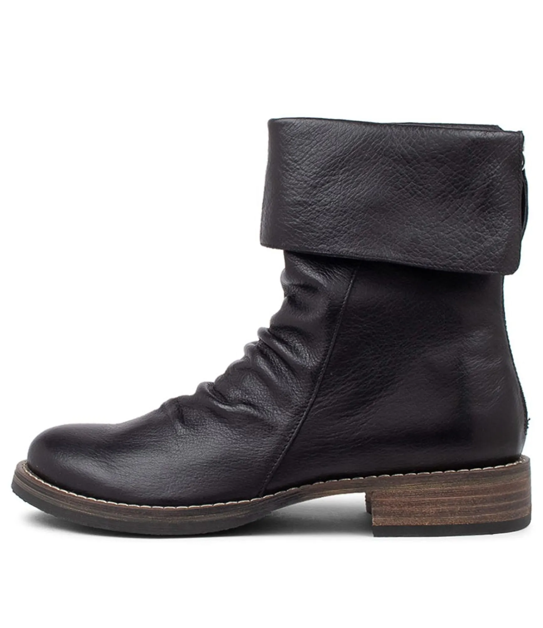 Sale Midas Shoes Unsee Black Leather Ankle Boots
