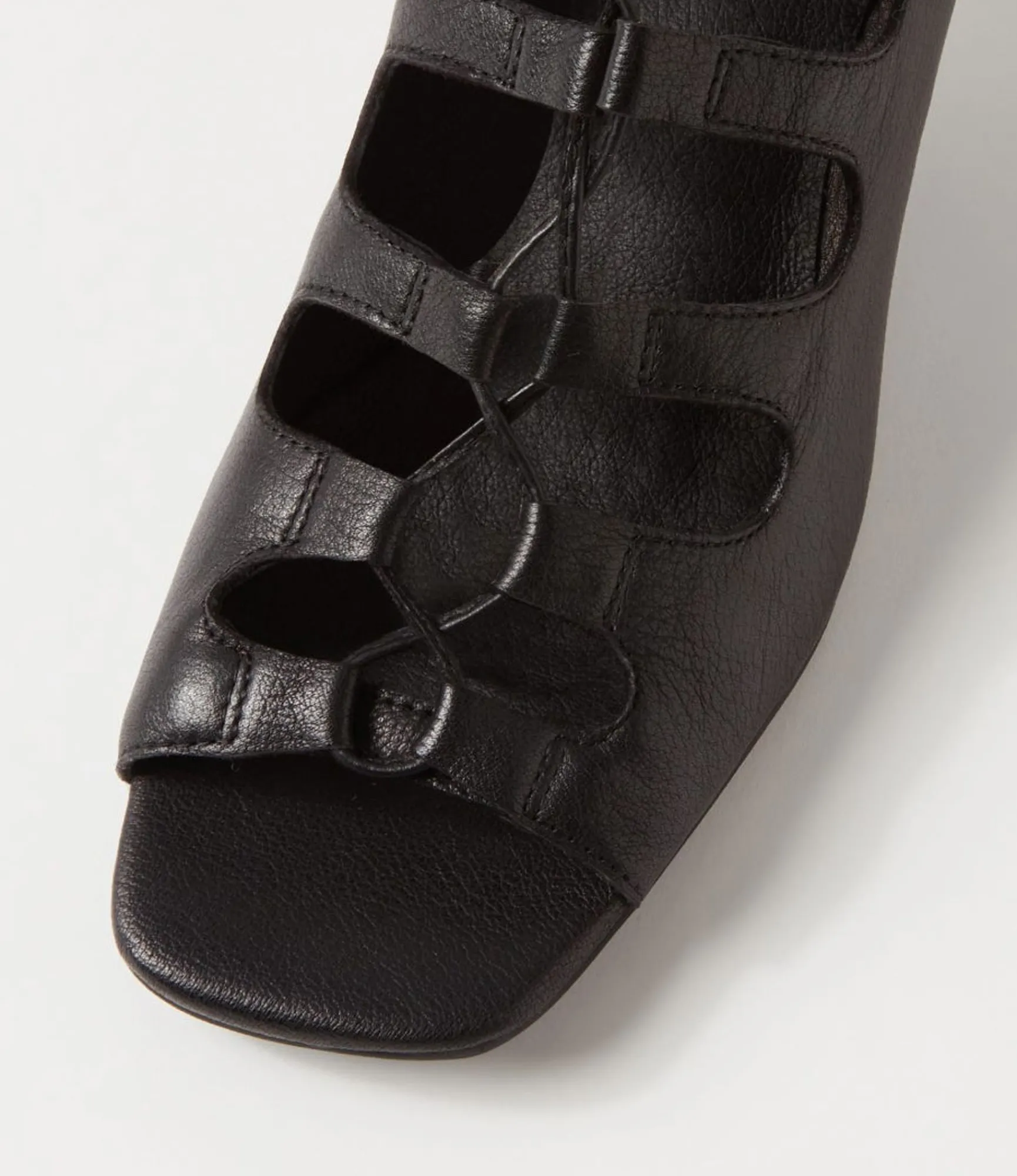 Sale Midas Shoes Unyte Black Leather Sandals