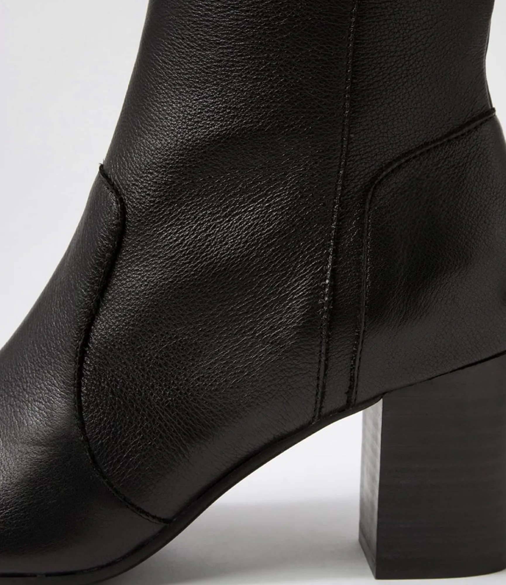 Fashion Midas Shoes Usay Black Leather Knee High Boots