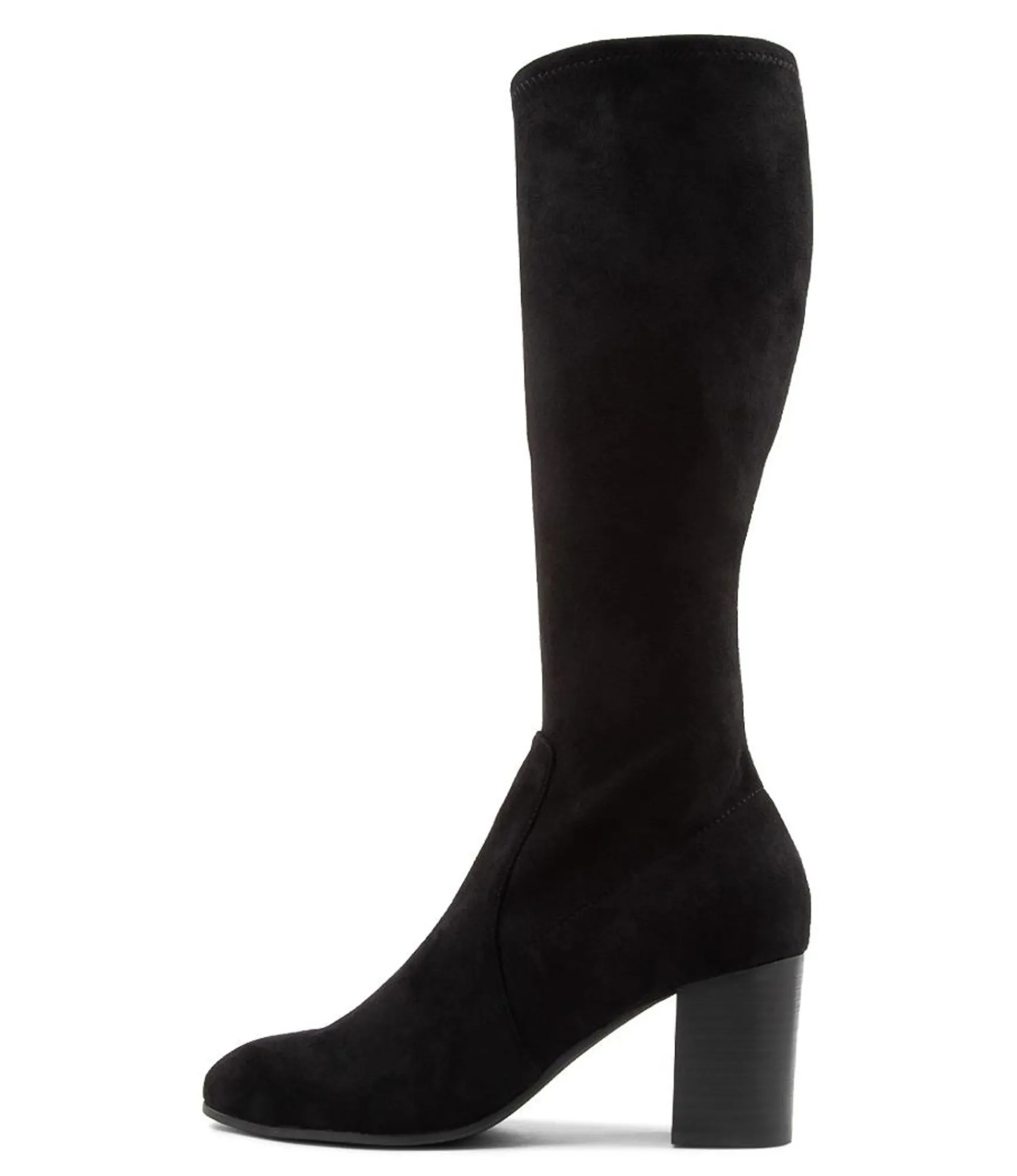 New Midas Shoes Usher Black Stretch Knee High Boots Bh