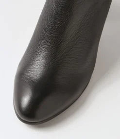 Shop Midas Shoes Ussa Black Leather Elastic Chelsea Boots
