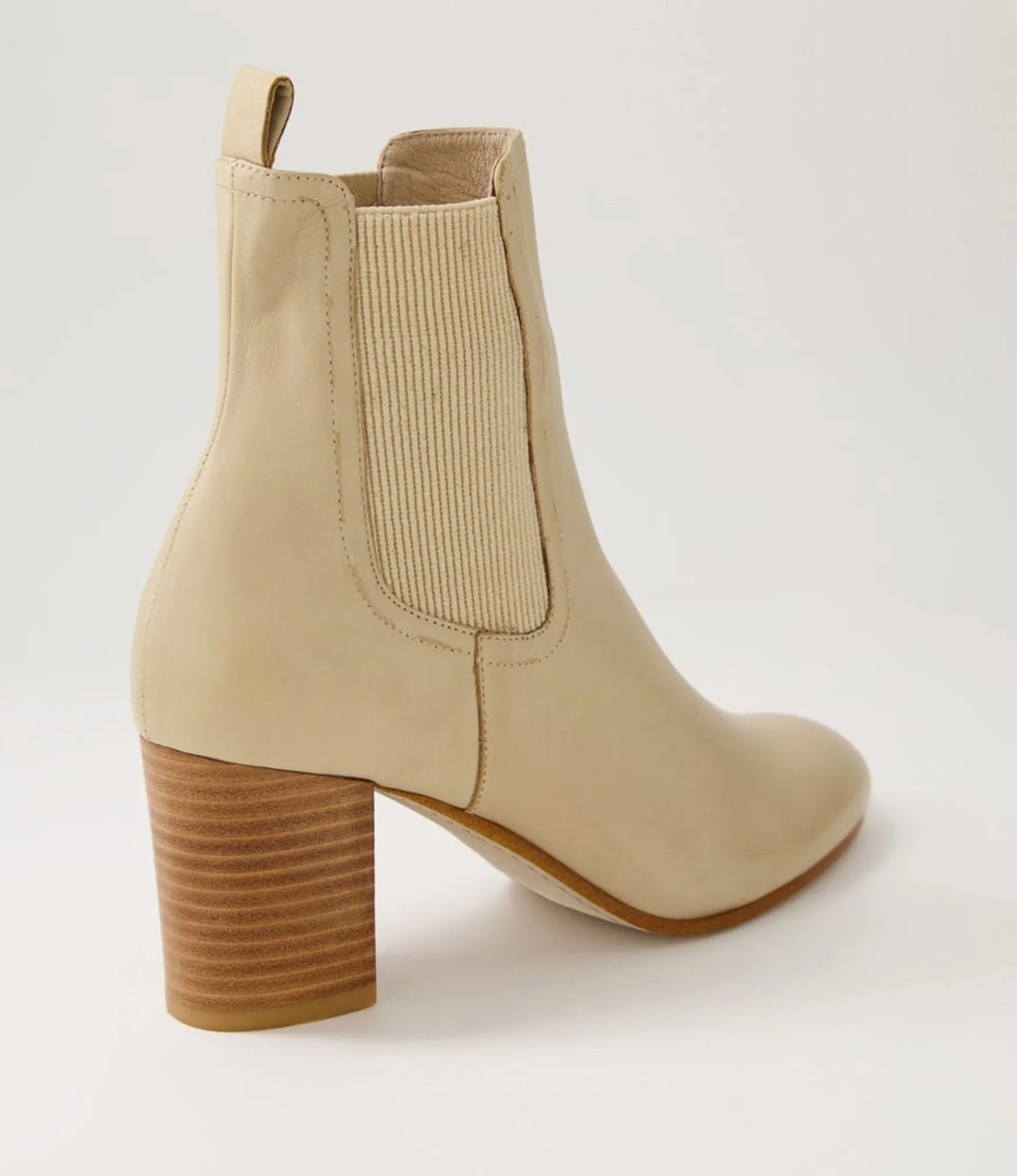 Best Midas Shoes Ussa Camel Leather Elastic Chelsea Boots