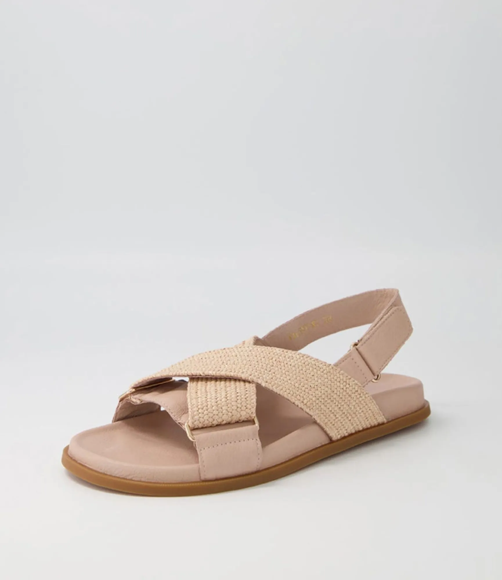 Best Midas Shoes Valery Dark Nude Leather Woven Sandals